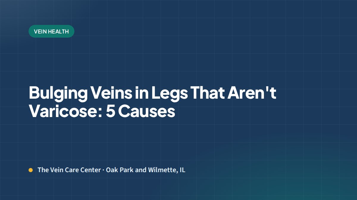 Bulging Veins in Legs That Aren’t Varicose: 5 Causes